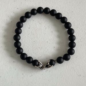 David Yurman Bead Bracelet Black Onyx 8MM Preowned
